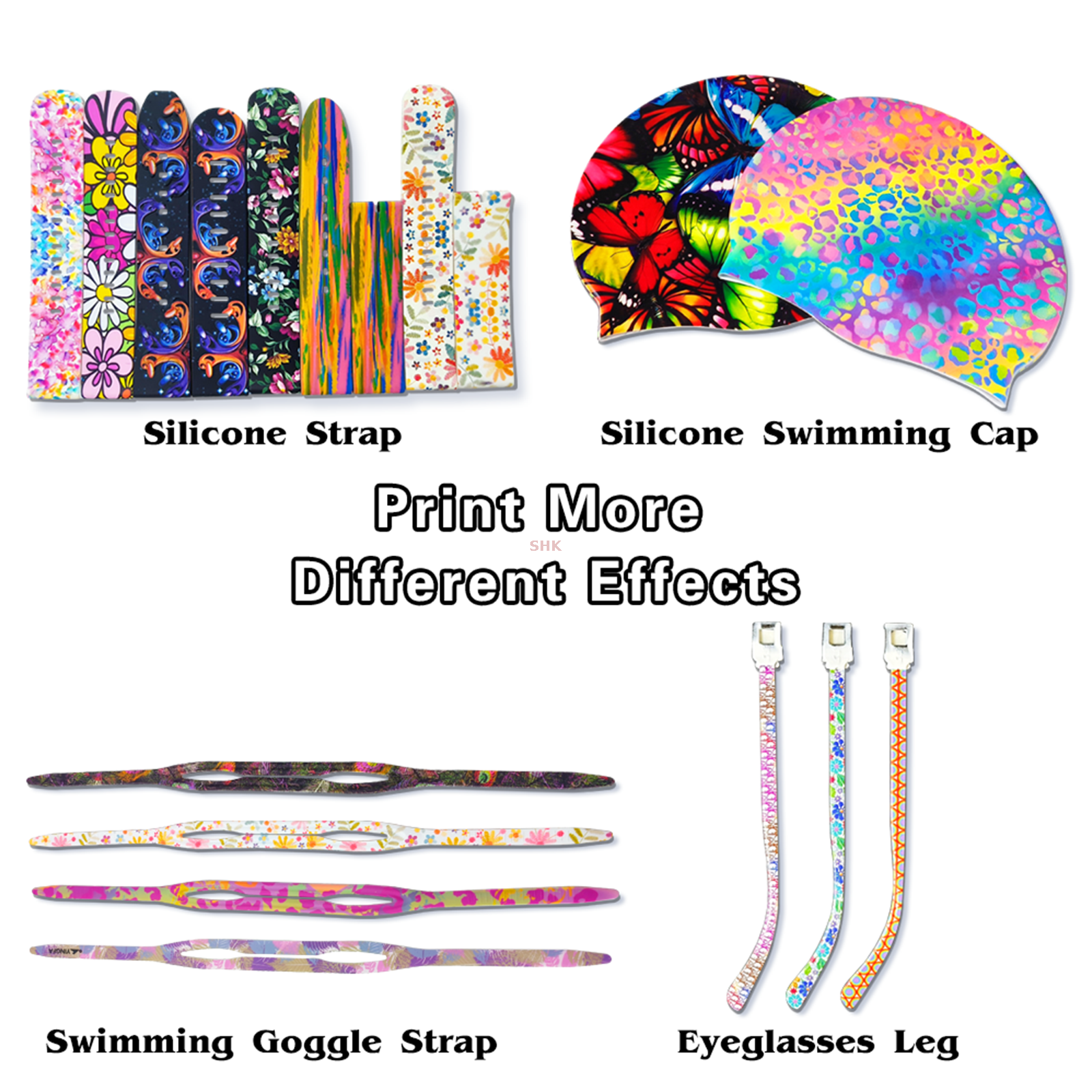 SHK-6018 UV Printer: Perfect for Printing Silicone Bracelets, Swim Caps, Toys, and More