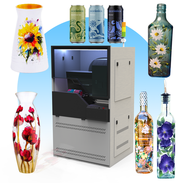 SHK-360 rotary Uv printer for glass cups and insulated cups